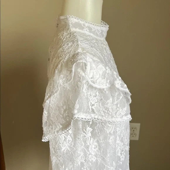 Express Ruffle Lace Top - Picture 5 of 8